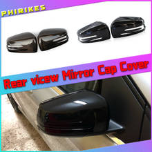 Asa do carro espelho retrovisor preto caso capa habitação l/r para mercedes-benz c-class w176 w246 w204 w212 w221 cls x156 c117 2024 - compre barato