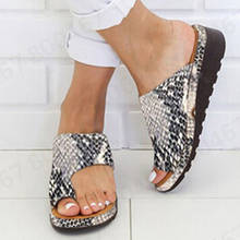 Calçado feminino couro ortopédico, sandália confortável plataforma baixa macio correção de pisada 2024 - compre barato