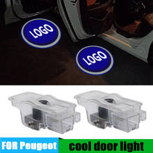 2pcs For PEUGEOT Car LED Door Welcome Logo Light Laser Decoration Shadow Projector Light for 407 408 508 RCZ 1007 3008 2024 - buy cheap