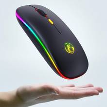 Imice mouse sem fio recarregável bluetooth modo duplo mudo luminoso ergonômico gaming mouse para computador portátil 2024 - compre barato