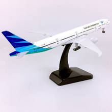 18CM 1:400 Boeing B777-300 model Garuda Indonesia with plastic base alloy aircraft plane collectible display static model toys 2024 - buy cheap