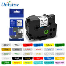 Unistar-cinta laminada estándar TZe261, 36mm, 1 1/2 pulgadas, Compatible con Brother p-touch, TZe-261, multicolor 2024 - compra barato