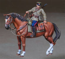 Unassambled 1/35 oficial antiguo ruso (1 figura y 1 caballo) figura de resina kits de modelos en miniatura sin pintar 2024 - compra barato