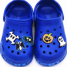 5pcs Halloween Pumpkin Cartoon Black Spider PVC Shoe Accessories Shoe Decoration Shoes Charms Diy  Shoes  Kids Gift 2024 - buy cheap