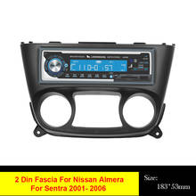 Автомобильный радиоприемник Fascia Для NISSAN Almera N16 Sentra 2000-2006, панель с объемной рамкой, крепление на приборную панель, монтажная рамка, 1 Din 2024 - купить недорого