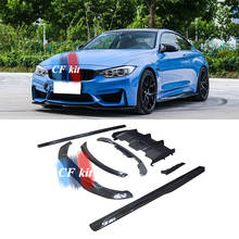 CF Kit  Carbon Fiber Front Lip Rear Diffuser Side Skirts Rear Spoiler For BMW F80 M3 F82 M4 2014-2017 Car Body Kit 2024 - buy cheap