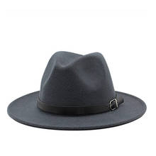 Chapéu de imitação de lã para outono e inverno, para mulheres e homens, chapéu jazz unissex europeu, redondo, laços, tamanhos 56-58cm 2024 - compre barato
