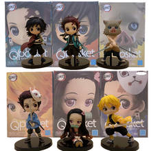 Kimetsu no Yaiba Nezuko Tanjirou Zenitsu Giyuu Inosuke PVC Action Figure Q.ver Anime Demon Slayer Figurine Toys 3pcs/set 2024 - buy cheap