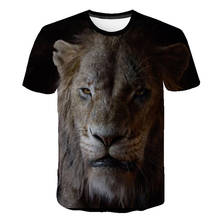 Summer Short Sleeve Casual Breathable T-shirt Men Women Elegant T-shirt 2020 Latest 3D Print Lion Pattern Printing Tops T-shirt 2024 - buy cheap