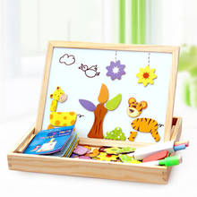 100+Pcs Wooden Magnetic Puzzle Toys Children 3D Puzzle Figure/Animals/ Vehicle /Circus Drawing Board 5 Styles Learning Wood Toys 2024 - buy cheap