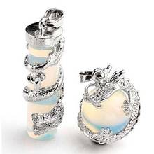Fashion Couple Jewelry  for Lovers Totem Dragon Wrap Natural Stone Bead Gems Couple Necklace Pendant Pendulum Jewellery Gift 2024 - buy cheap