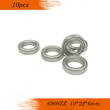 10pcs 6900ZZ  Metal sealed bearing Thin wall bearing  6900-2Z 10*22*6 mm chrome steel deep groove bearing 61900 6900 ZZ 2024 - buy cheap