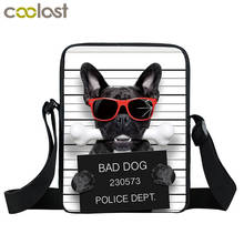 Funny Bad Dog Crossbody Bags Women Handbags Bulldog Pug Messenger Bag Teenager Girls Shoulder Bag Small Satchel Bookbag Gift 2024 - buy cheap