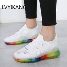2019 Autumn Fahion Women Sneakers Chunky Jelly Shoes Ladies Platform Lace Up Tennis Trainers Casual Vulcanized Shoes 35-40 2024 - buy cheap