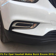 Lapetus Exterior Parts For Opel Vauxhall Mokka Buick Encore 2016 2017 2018 ABS Front Head Fog Light Lamp Cover Trim 2 Pcs / Set 2024 - buy cheap