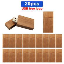 20pcs/lot Customised Logo Wooden Pen Drive USB 2.0 Flash Drive 4GB 8GB 16GB 32GB 64GB Memory Stick for Photography Wedding Gift 2024 - buy cheap