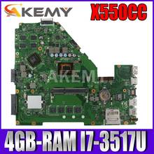 Материнская плата для ноутбука X550CC для ASUS X550CC A550C X550CL R510C, оригинальная материнская плата 4 ГБ-Оперативная память I7-3517U GT720M 2024 - купить недорого
