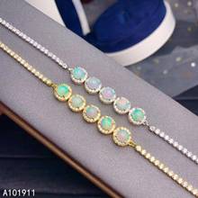KJJEAXCMY fine jewelry natural Opal 925 sterling silver new women hand bracelet support test luxury 2024 - buy cheap