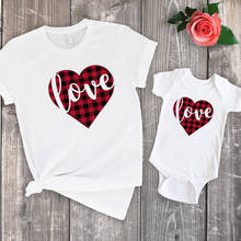 2020  mom and son matching clothes baby girl christmas family  summer tshirt  mama tops family look mommy and me love print 2024 - buy cheap