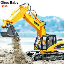 2020 Toys 15 Channel 2.4G 1/14 RC Excavator Charging RC Car With Battery RC Alloy Excavator RTR For kids 2024 - buy cheap