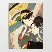 Canvas Wall Art Prints Geisha Attendant Poster Home Decor Japan Painting Modern Abstract For Bedroom Modular Pictures Framework 2024 - buy cheap