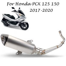 For Honda PCX 125 150 2017 2018 2019 2020 Slip on Motorcycle Exhaust Muffler Tube Front Link Pipe System with DB Killer 2024 - buy cheap