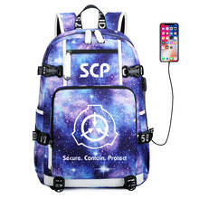 SCP Foundation Galaxy Travel Backpack Large School Bags Waterproof Bookbag USB Charging Laptop Bagpack Women Daypack Rucksack 2024 - buy cheap