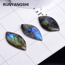 1PC Top Natural Labradorite Crystal Moonstone Rough Polished  Pendant Collectables Colorful Shine Stone Decor 2024 - buy cheap