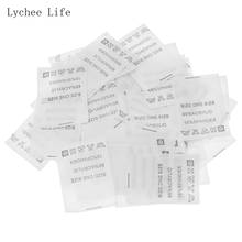 Lychee vida 100 pçs etiqueta de cetim etiquetas de vestuário de pano diy para colthing diy acessórios de costura 2024 - compre barato