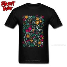 Camiseta arte plantas elegante masculina, camiseta casual de primavera, roupas florais para adultos, vintage, presente de ação de graças 2024 - compre barato