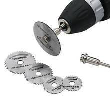 5x HSS Mini Circular Wood Cutting Saw Blade Discs + 2x Mandrel Drill For Rotary Tool Matkap Dairesel Testere Woodworking 2024 - buy cheap