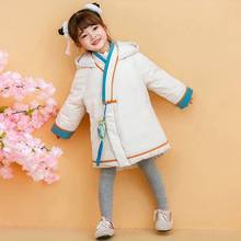 Parkas gruesas y cálidas para niña, abrigos de 3 colores para niñas, prendas de vestir exteriores de algodón de 100-150cm 2024 - compra barato