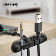Essager Cable Organizer USB Cable Holder Mouse Headset Computer Charger Cord Protector Desktop Winder Clip Cable Management 2024 - compre barato