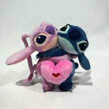 Original Disney Movie Lilo & Stitch And Angie Hug Plush Toy Cute Couples Stitch Doll Kids Gift 20cm 2024 - buy cheap