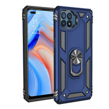 Funda trasera de lujo para OPPO Reno 4 Lite, carcasa a prueba de golpes, con anillo de Metal, armadura antigolpes 2024 - compra barato