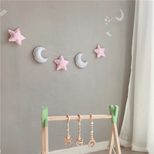 Nordic Felt Stars Moon String Star Garland Party Banner Tent Bed Mat Baby Shower Bunting Ornament Kids Room Hanging Wall Decor 2024 - buy cheap