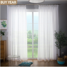 Modern Style Curtains for Living Dining Room Bedroom Tulle Curtains White Tulle French Window Translucidus (Shading Rate 1%-40%) 2024 - buy cheap