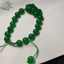 New Natural Green Agate Pixiu Bracelet Accessories DIY Handmade Lucky Women Jade Beads Jewelry Female Exorcism Amulet 2024 - buy cheap