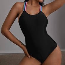 2021 Summer Women Swimwear One Piece Push Up Padded Bathing Suit Vintage Monokini Sexy High Waist  Beachwear 2024 - buy cheap