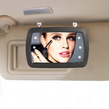 Viseira de led para interior de carro, universal, 6 leds, toque, interruptor, maquiagem, espelho solar, interior hd, veículos, acessórios para automóveis 2024 - compre barato