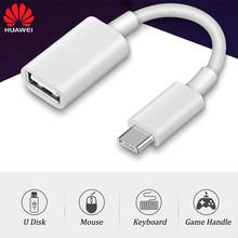 Оригинальный Кабель-адаптер Huawei USB 3,0 Type-C OTG Тип C USB-C OTG конвертер для Huawei P30 Samsung мышь клавиатура USB диск Flash 2024 - купить недорого