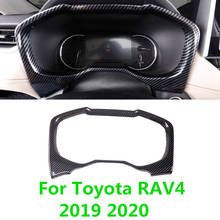 For Toyota RAV4 RAV 4 XA50 2019 2020 Peach Wood Car Dashboard Screen Frame Carbon Fiber Dashboard Decoration Chrome Trims 2024 - buy cheap