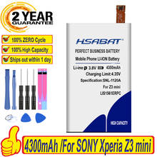 Hsabat 4300mah lis1561erpc bateria para sony xperia z3 mini compacto m55w d5833 SO-02G baterias 2024 - compre barato