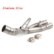 YZF R1 2015 2016 Stainless Steel titanium alloy Mid Pipe Motorbike Motorcycle Middle Link Exhaust Muffler for YAMAHA YZF-R1 2015 2024 - buy cheap