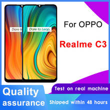 ЖК-дисплей для OPPO Realme C3, 100% протестированный 6,5 дюйма, кодирующий преобразователь сенсорного экрана в сборе для Realme C3 RMX2027, сменный ЖК-дисплей 2024 - купить недорого