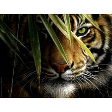 NEW 5D DIY Diamond Painting "Jungle Tiger" Diamond Embroidery Cross Stitch Needlework Gift Full Rhinestone Decoration 2024 - buy cheap