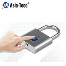 USB rechargeable door lock Keyless Fingerprint Lock fingerprint smart padlock quick unlock Zinc alloy metal 2024 - buy cheap