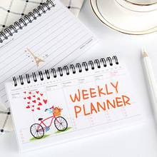 2021 2022 Agenda Kawaii Notebook Portable A6 Diary Journal Weekly Monthly Planner Students Stationary Supplies Wook Schedule 2024 - buy cheap