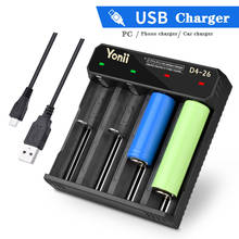 USB 18650 Battery Charger with led indicator for 18650 26650 21700 18350 3.7V lithium battery 2024 - buy cheap