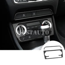 Cubierta de marco de botón para consola de coche Audi Q3 8U, cubierta de aire acondicionado de fibra de carbono, 2012-2018, 2 uds., accesorios de decoración Interior de coche 2024 - compra barato